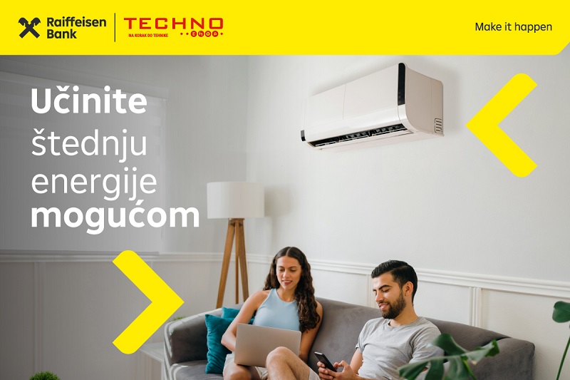 Učinite štednju energije mogućom uz Raiffeisen banku i Techno Shop